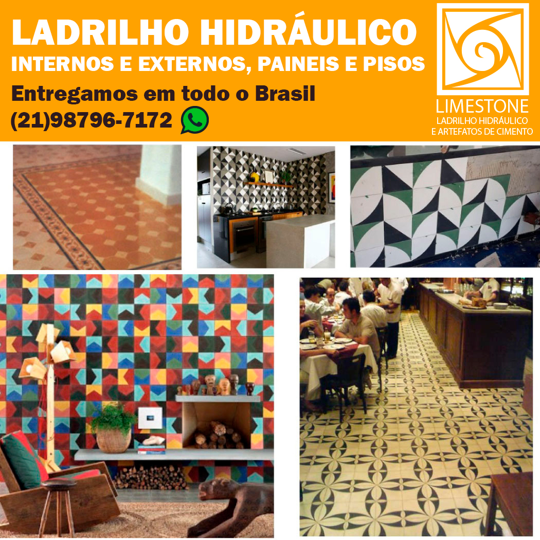 Limestone Ladrinho Hidráulico - BORDAS E PISCINAS