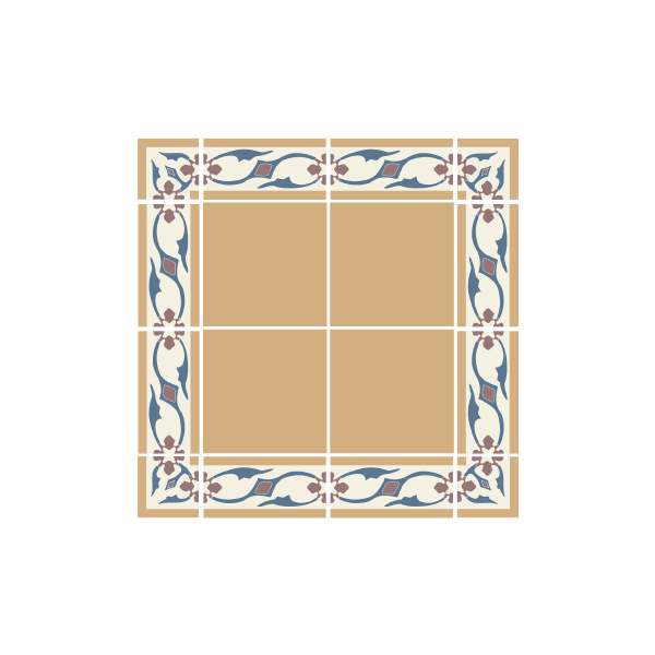 Paginação do Ladrilho Hidráulico Liso 20 x 20cm