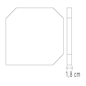 Ladrilho Hidráulico Liso Heptagonal p / tozeta 5cm Cod. L32 (20 x 20 cm)