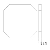 Ladrilho Hidráulico Liso Octogonal p / tozeta 5cm Cod. L33 (20 x 20 cm)