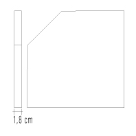 Ladrilho HidráulicoLiso Pentagonal p / tozeta 10cm Cod. L37 (25 x 25 cm)
