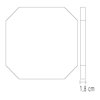 Ladrilho Hidráulico Liso Octogonal p / tozeta 5cm Cod. L40 (25 x 25 cm)