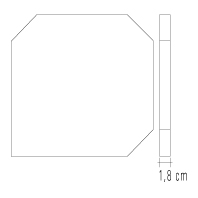 Ladrilho Hidráulico Liso Heptagonal p / tozeta 5cm Cod. L43 (25 x 25 cm)