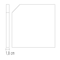 Ladrilho Hidráulico Liso Pentagonal p / tozeta 5cm Cod. L44 (25 x 25 cm)