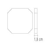 Ladrilho Hidráulico Piso Octogonal Liso Cod. L45 (15 x 15 cm)