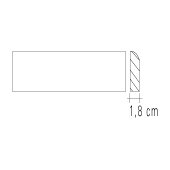 Ladrilho Hidráulico Rodapé Moldura Liso Cod. L5 (7 x 20 cm)