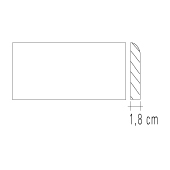 Ladrilho Hidráulico Rodapé Moldura Liso Cod. L6 (10 x 20 cm)