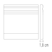 Ladrilho Hidráulico Rodapé Moldura Liso Cod. L8 (20 x 20 cm)
