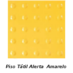 Piso Podotátil Alerta Amarelo